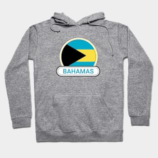 Bahamas Country Badge - Bahamas Flag Hoodie